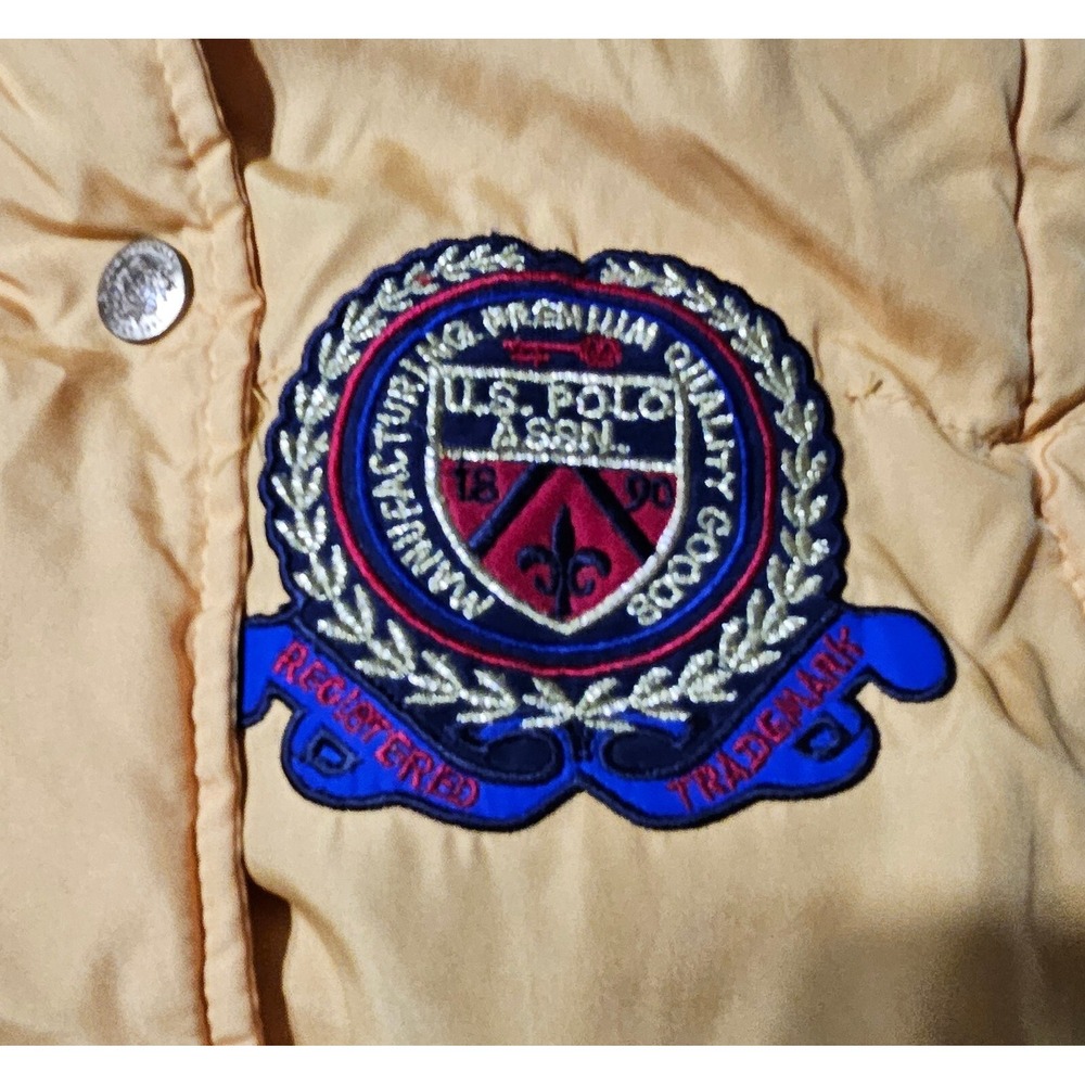 US Polo Assn Puffer Vest Snap Zip Front High Neck Embroidered Logo Womens Size S - Picture 6 of 11